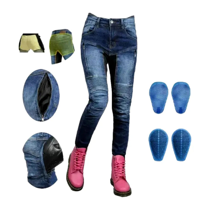 Slim biker jeans
 for women