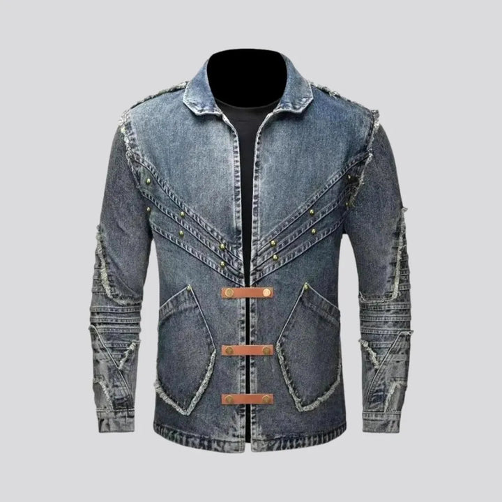 Slim-fit Embroidered Men's Denim Jacket | Jeans4you.shop