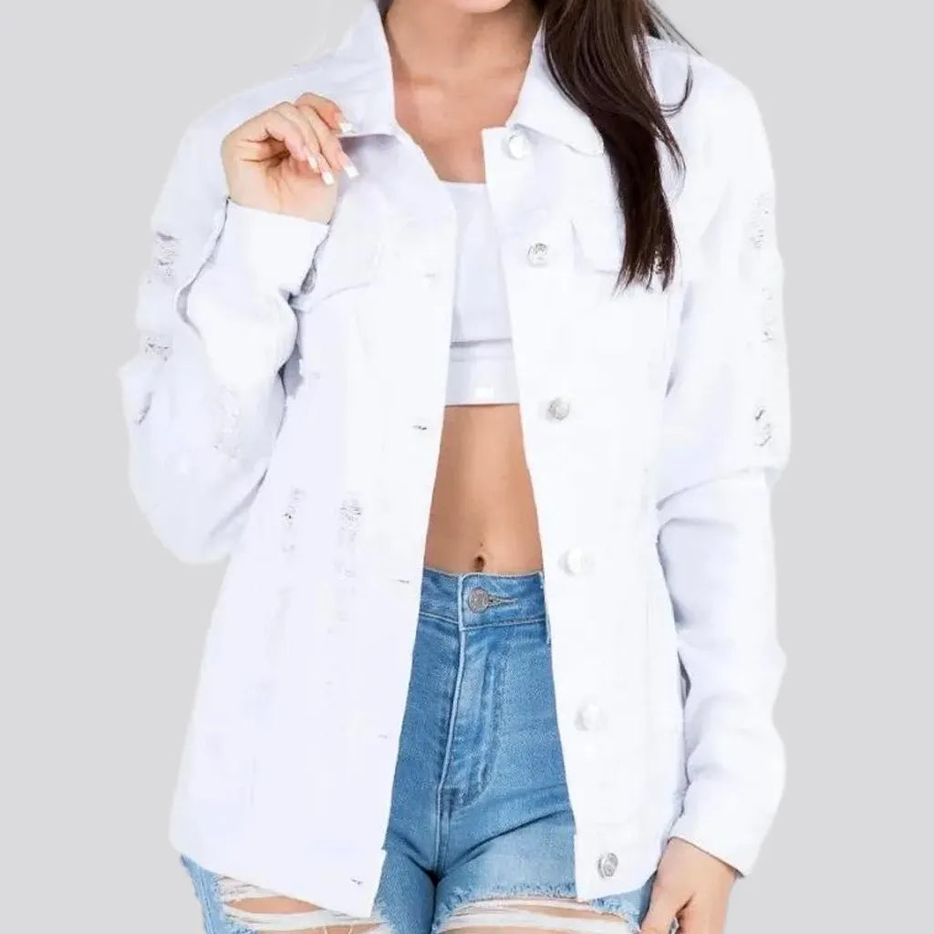 Slim Fit Street Style Women's Denim Jacket | Jeans4you.shop