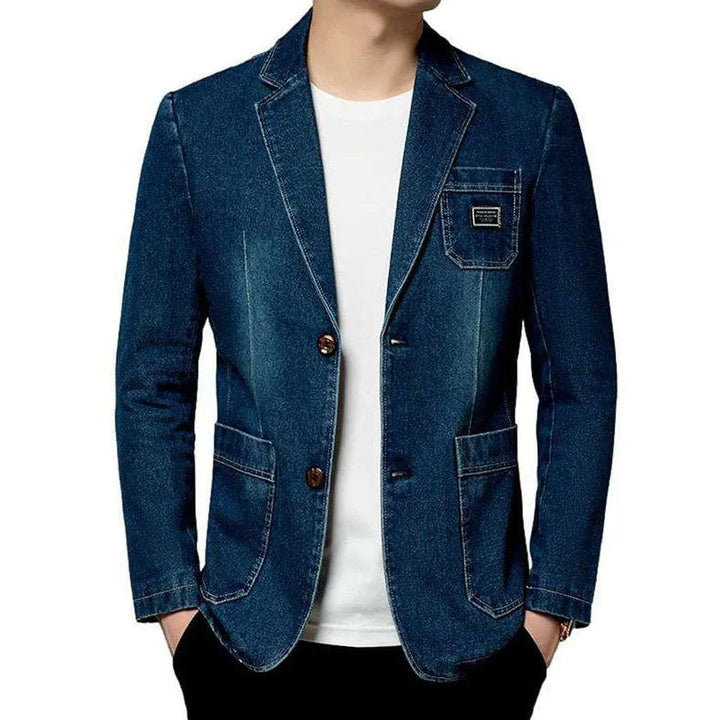 Smart-casual men's denim blazer