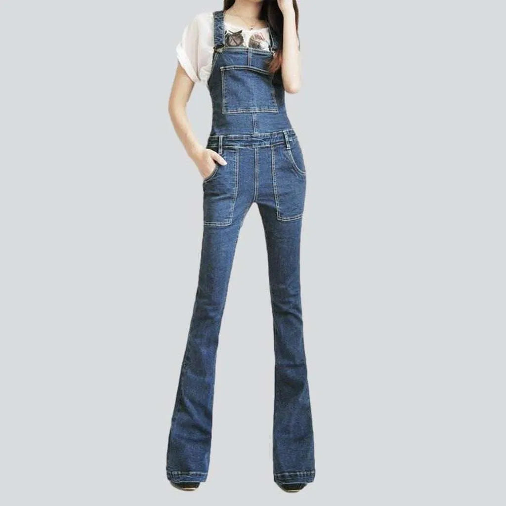 Stonewashed denim overall for women | Jeans4you.shop