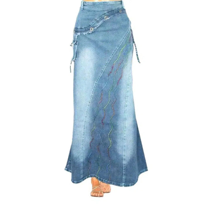 Street high-waist women's jean skirt