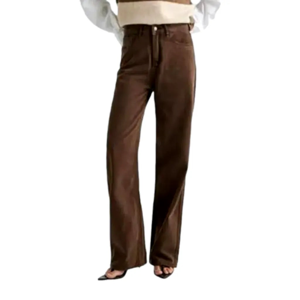 Street women's brown jeans