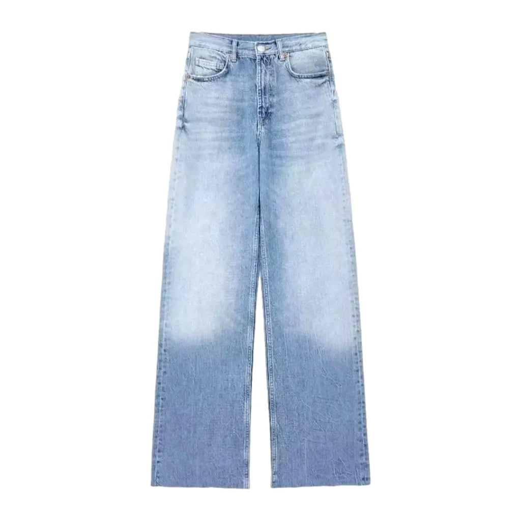 Street women's raw-hem jeans