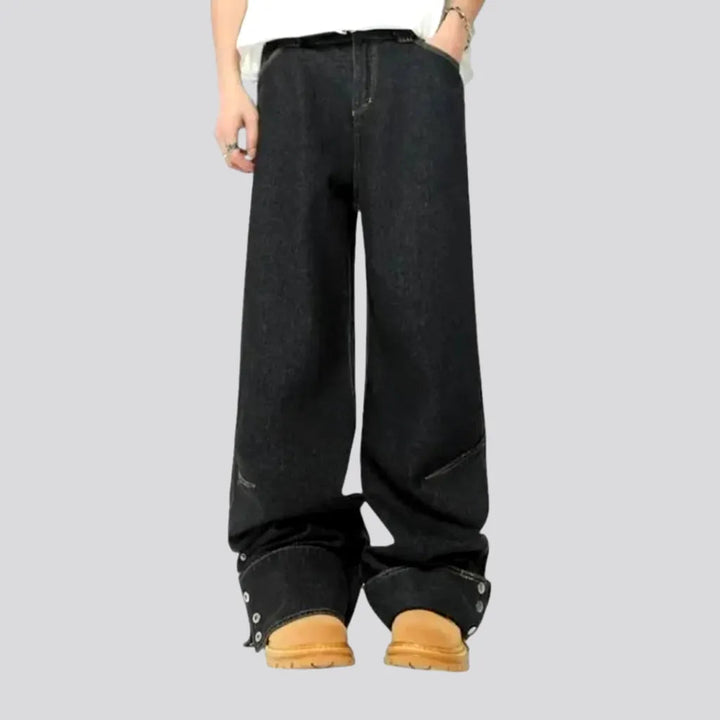 Stylish Baggy Fit Monochrome Men's Jeans | Jeans4you.shop