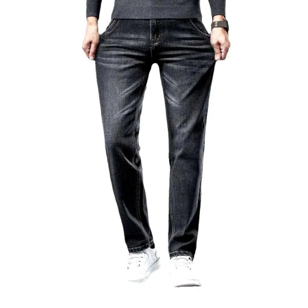 Tapered men's sanded jeans