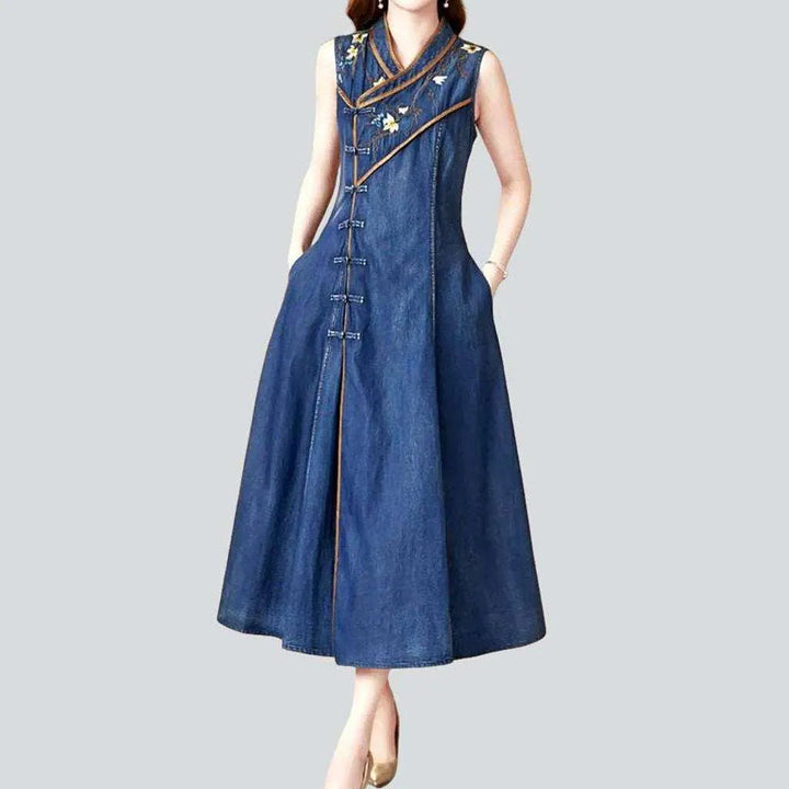 Urban flared denim dress | Jeans4you.shop