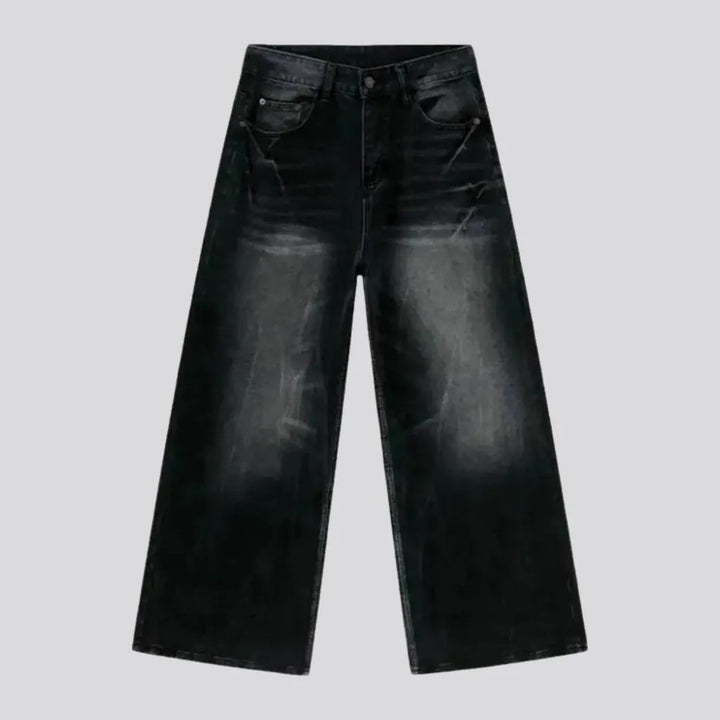 Vintage Street Style Whiskered Baggy Men's Jeans | Jeans4you.shop