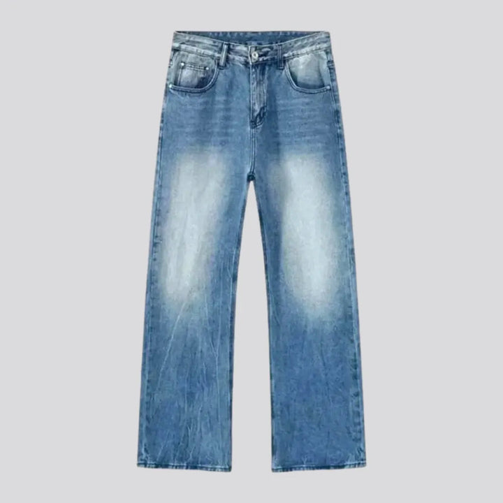 Whiskered Mid Rise Casual Jeans for Men | Jeans4you.shop