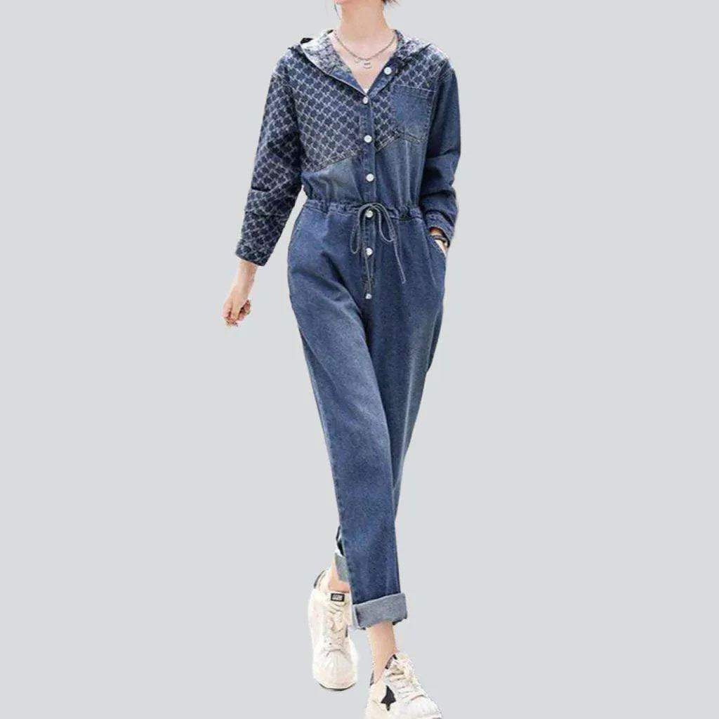 Women's baggy embroidered jeans jumpsuit | Jeans4you.shop