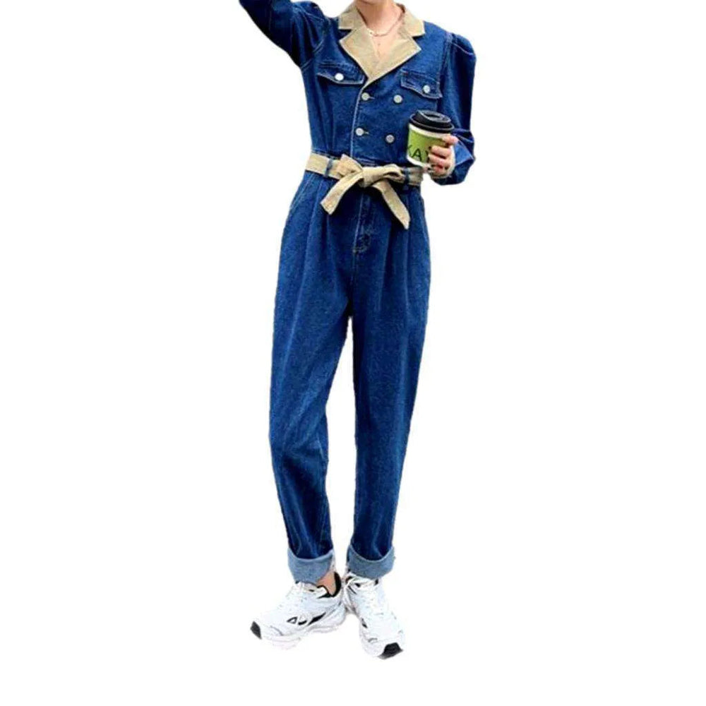 Women's Classic Jean Jumpsuit - Blue