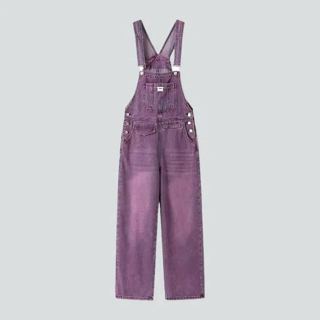 Women's sanded denim dungaree | Jeans4you.shop